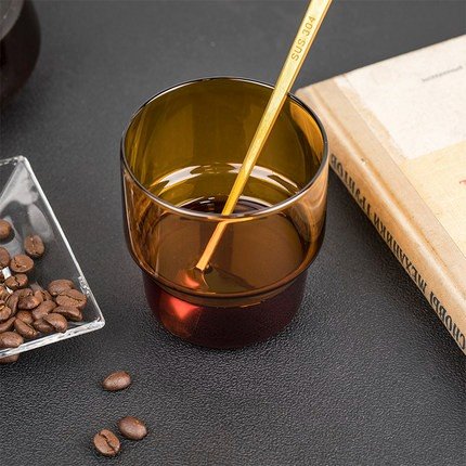 amber glass cups