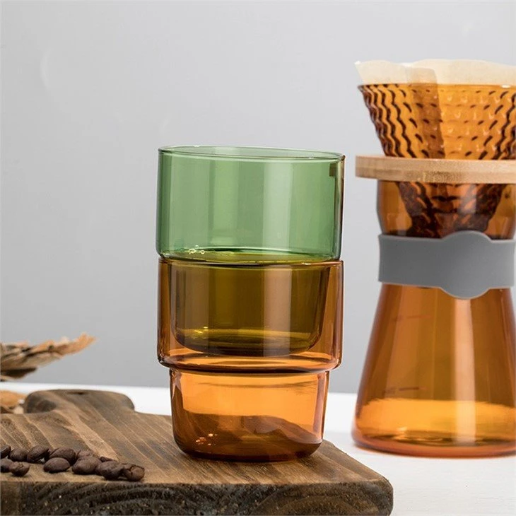 coloured glass mugs