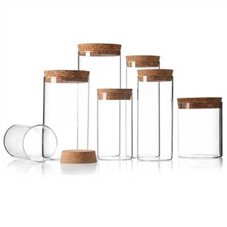 Clear Storage Jar with Bamboo Lids